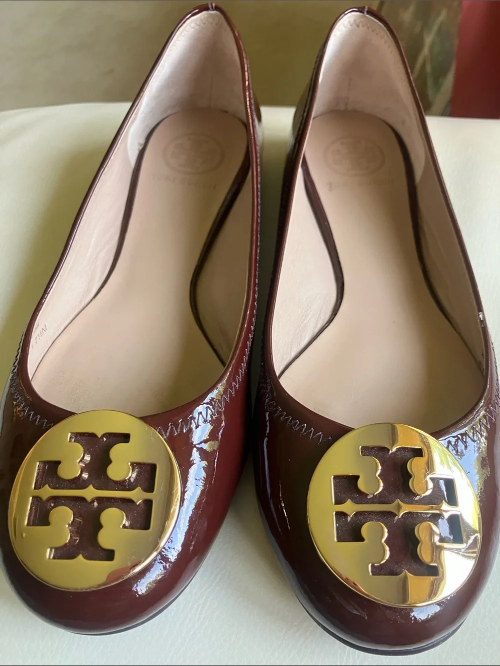 Tory Burch Reva Burgundy flats - 7.5